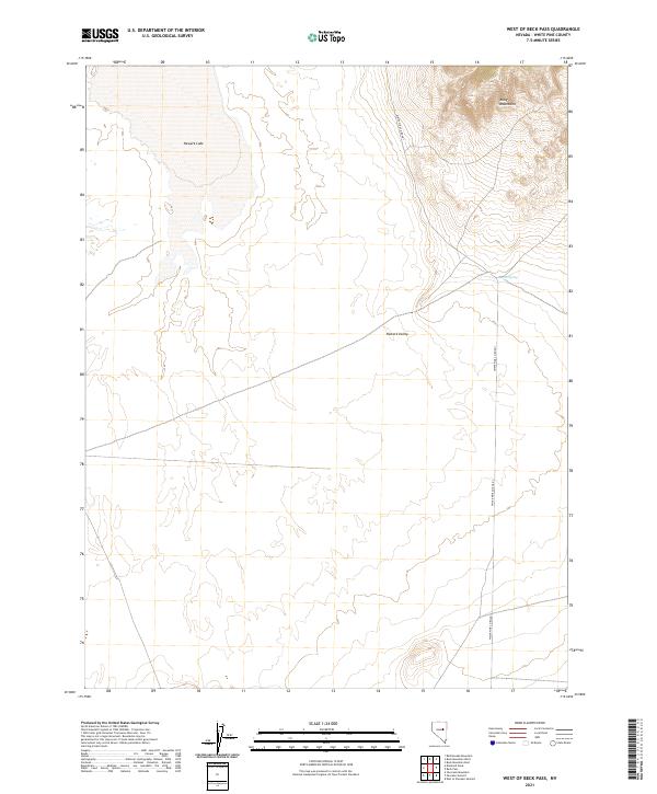 USGS Topographic Map – West of Beck Pass