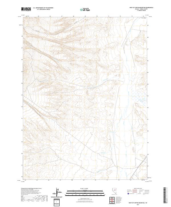 USGS Topographic Map – West of Coffin Mountain
