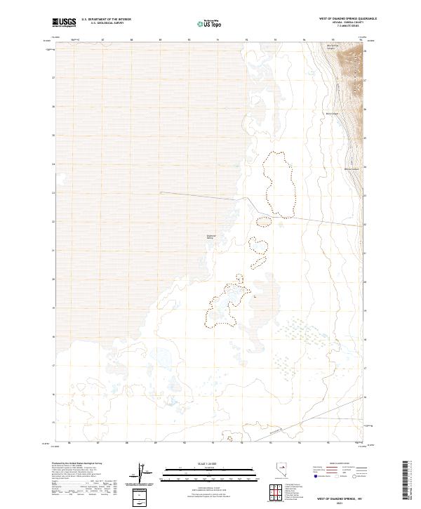 USGS Topographic Map – West of Diamond Springs