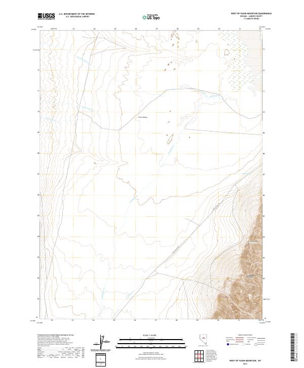 USGS Topographic Map – West of Fagin Mountain
