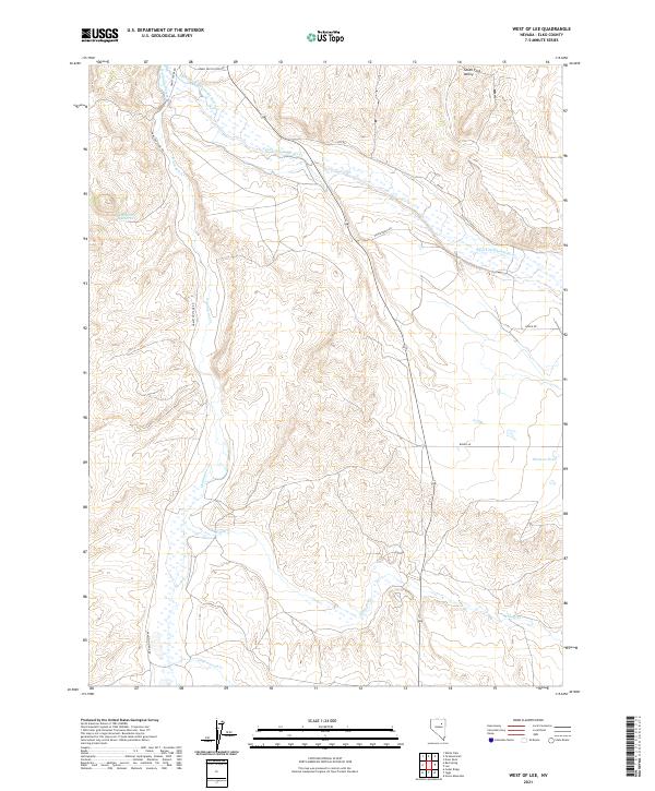 USGS Topographic Map – West of Lee