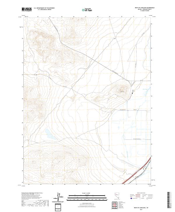 USGS Topographic Map – West of Lovelock