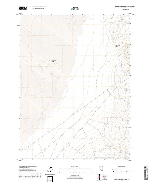 USGS Topographic Map – West of McKinney Pass