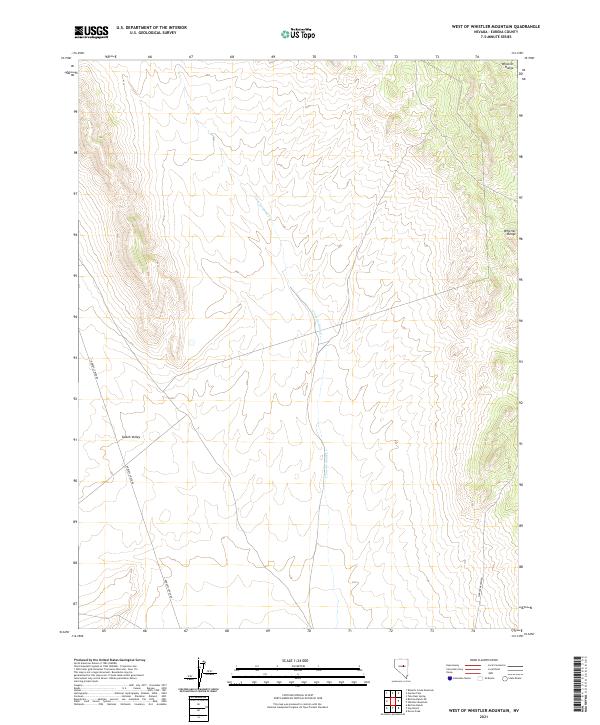 USGS Topographic Map – West of Whistler Mountain