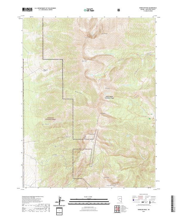 USGS Topographic Map – Wheeler Peak
