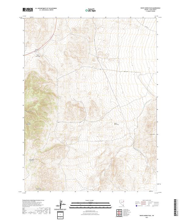 USGS Topographic Map – White Horse Pass