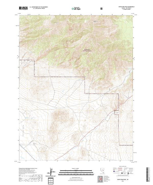 USGS Topographic Map – White Pine Peak