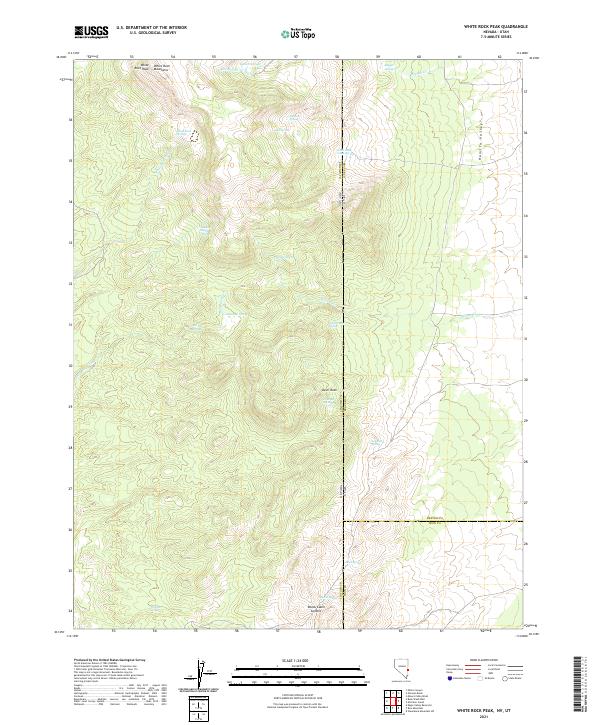 USGS Topographic Map – White Rock Peak