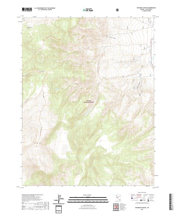 USGS Topographic Map – Wichman Canyon