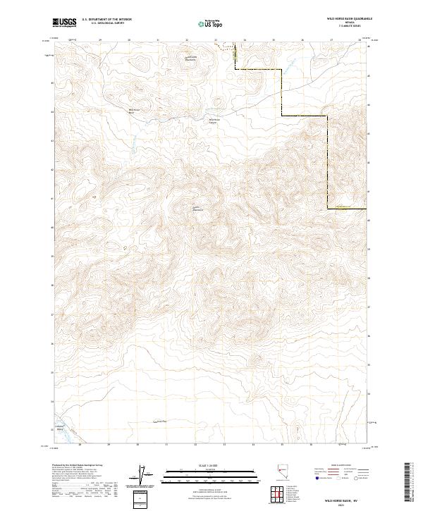 USGS Topographic Map – Wild Horse Basin