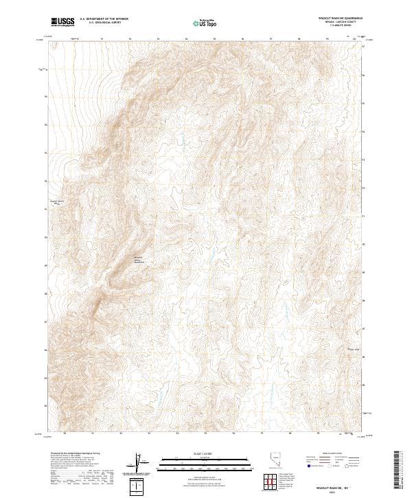 2021 Map of Wildcat Wash NE, 2021 Print