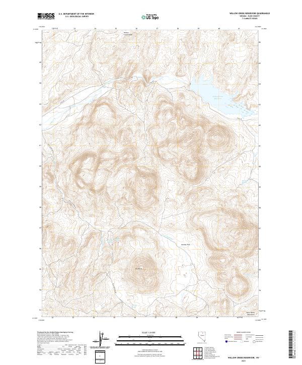 USGS Topographic Map – Willow Creek Reservoir