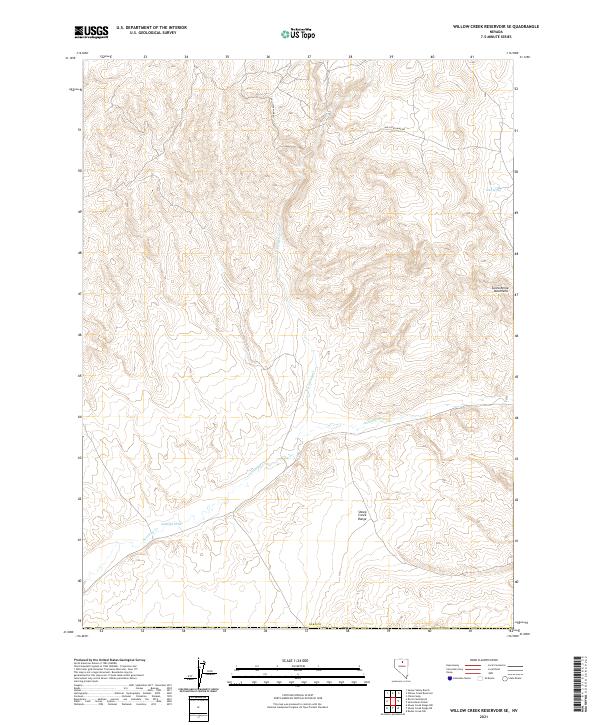 USGS Topographic Map – Willow Creek Reservoir SE
