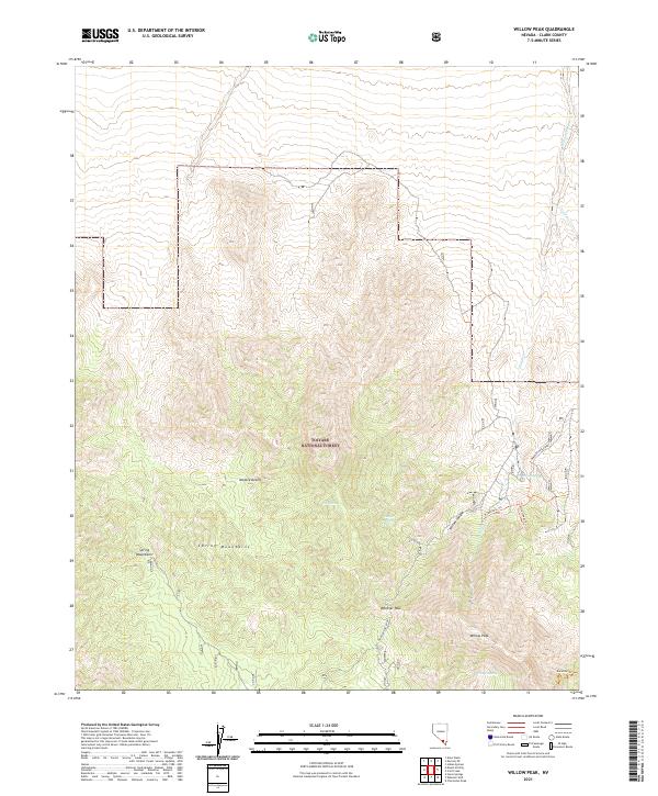 USGS Topographic Map – Willow Peak