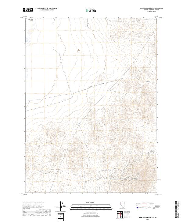 USGS Topographic Map – Winnemucca Mountain
