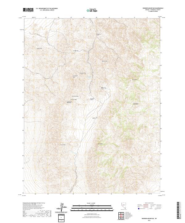 USGS Topographic Map – Wonder Mountain