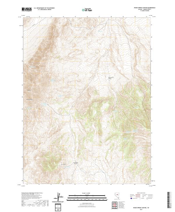 USGS Topographic Map – Wood Spring Canyon