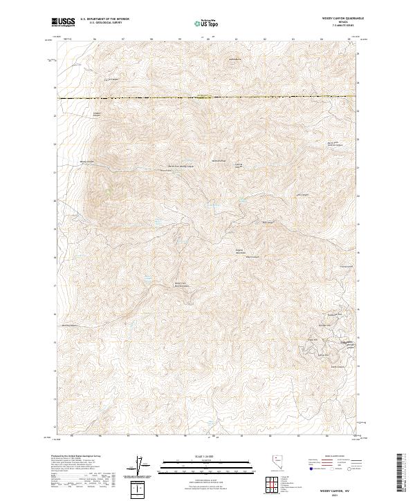 USGS Topographic Map – Woody Canyon