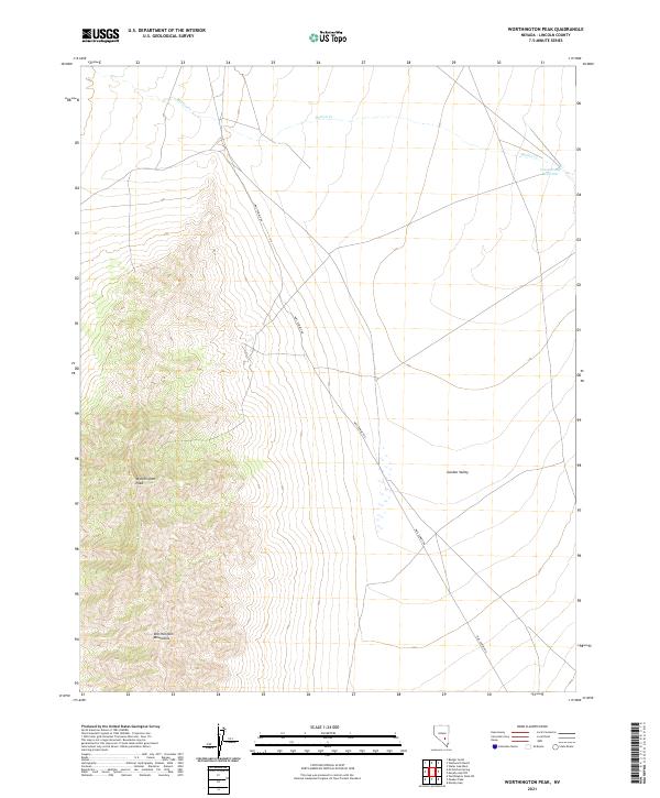 USGS Topographic Map – Worthington Peak