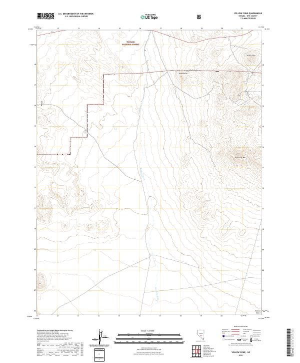 USGS Topographic Map – Yellow Cone