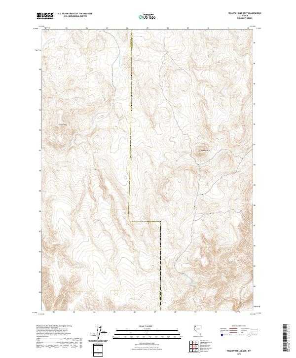 USGS Topographic Map – Yellow Hills East