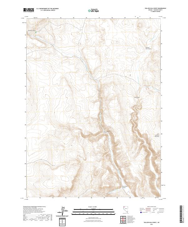 USGS Topographic Map – Yellow Hills West