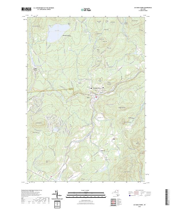 USGS Topographic Map – Au Sable Forks