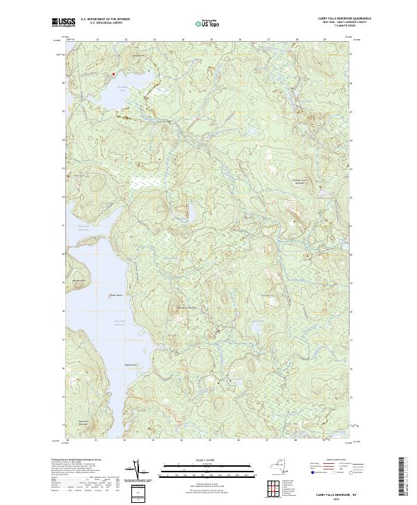 USGS Topographic Map – Carry Falls Reservoir