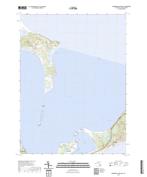 USGS Topographic Map – Gardiners Island East