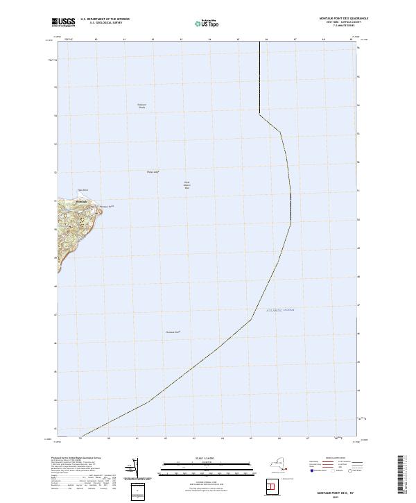 USGS Topographic Map – Montauk Point OE E