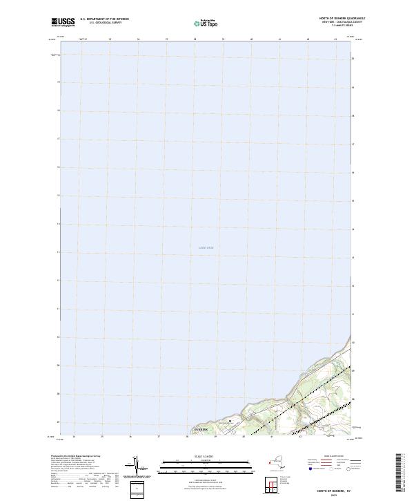 USGS Topographic Map – North of Dunkirk