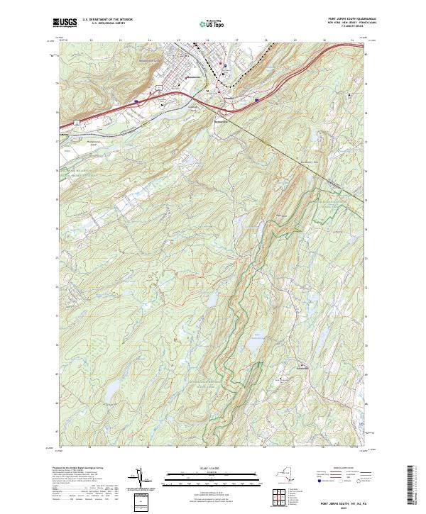 USGS Topographic Map – Port Jervis South