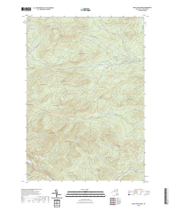 USGS Topographic Map – Rocky Peak Ridge