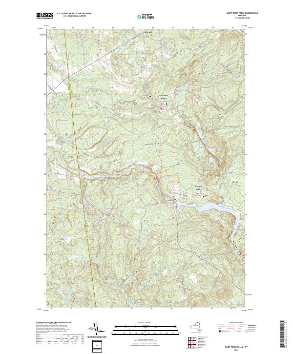 USGS Topographic Map – Saint Regis Falls