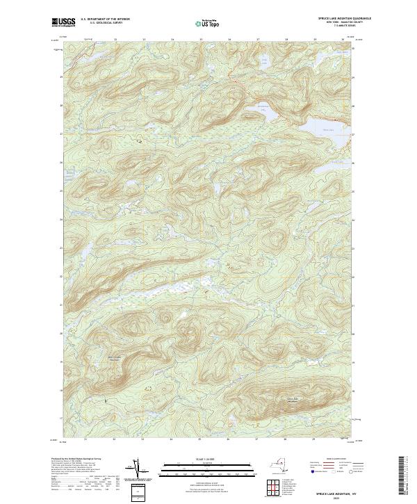 USGS Topographic Map – Spruce Lake Mountain