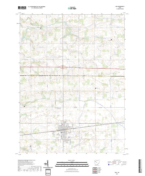 USGS Topographic Map – Ada