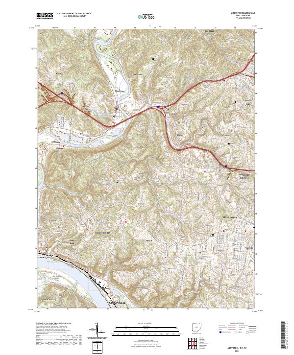 USGS Topographic Map – Addyston