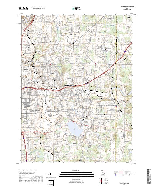USGS Topographic Map – Akron East