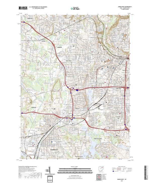 USGS Topographic Map – Akron West