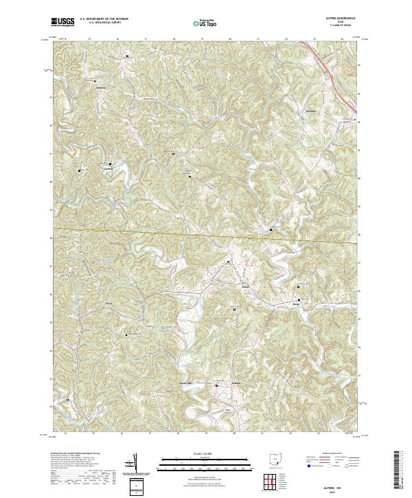 USGS Topographic Map – Alfred