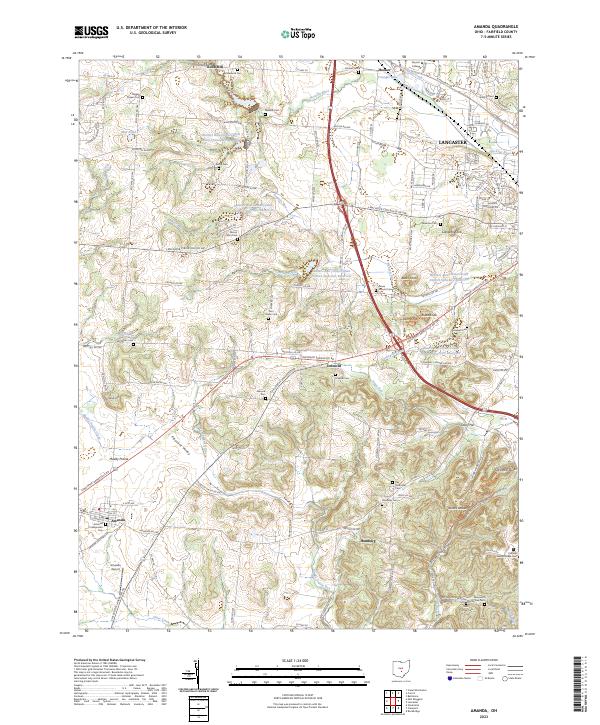 USGS Topographic Map – Amanda