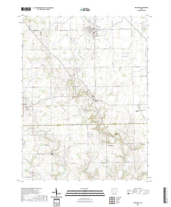 USGS Topographic Map – Arcanum