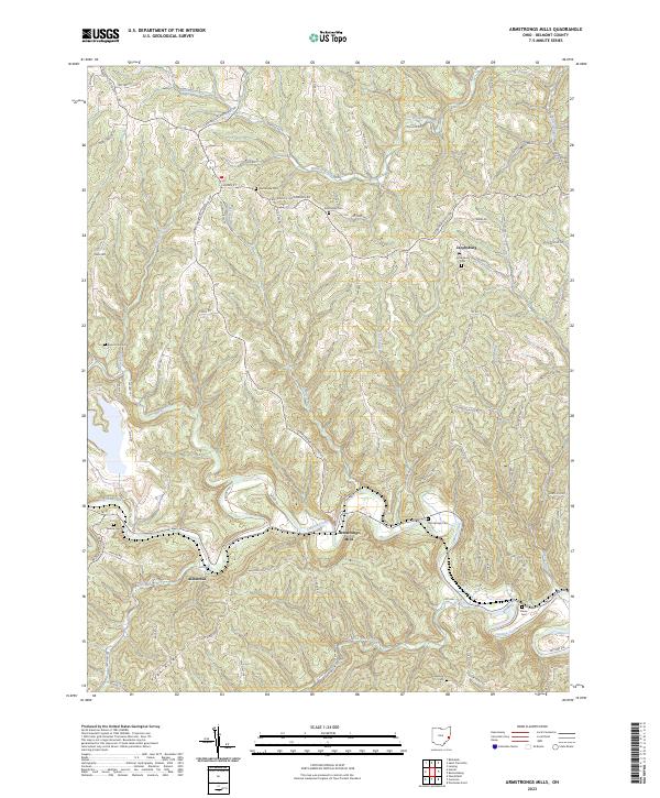 USGS Topographic Map – Armstrongs Mills