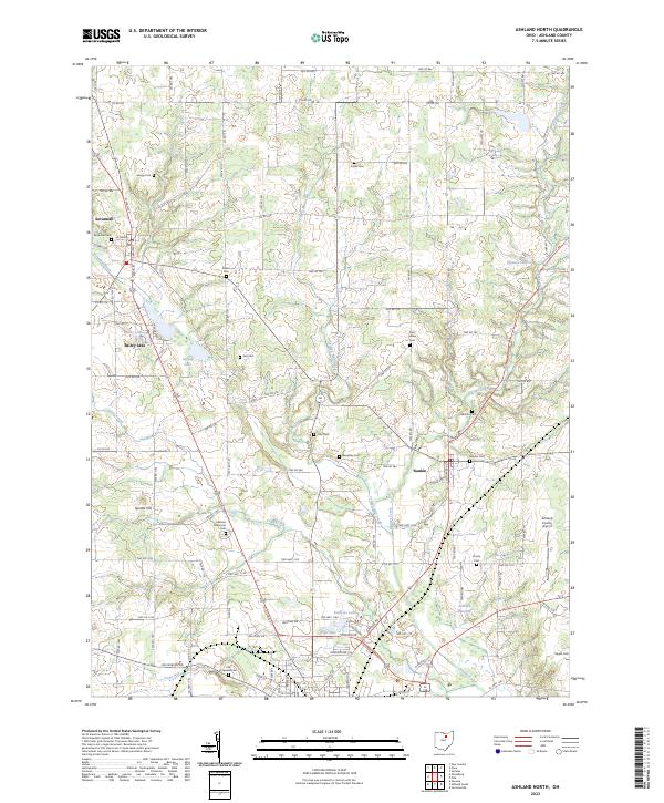 USGS Topographic Map – Ashland North