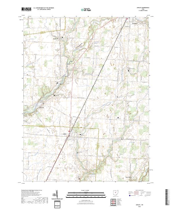 USGS Topographic Map – Ashley