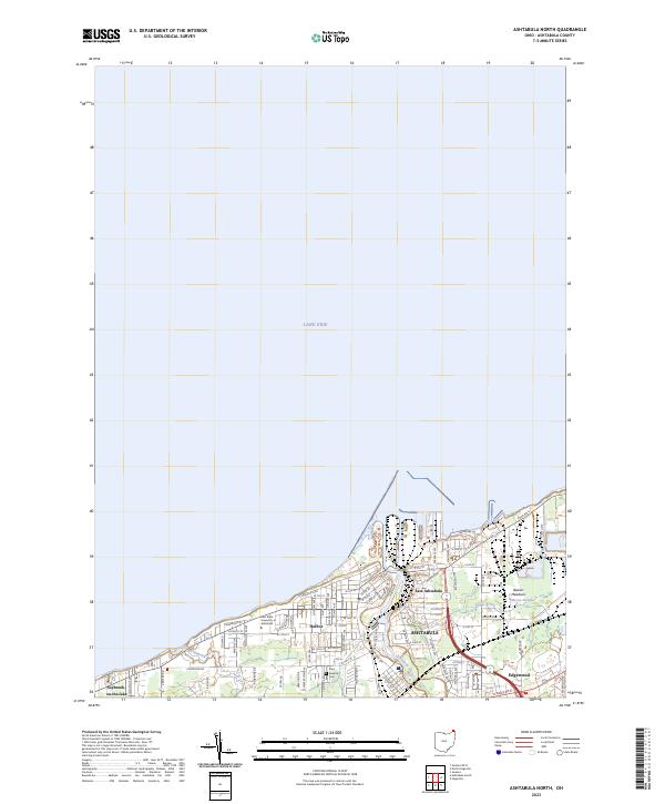 USGS Topographic Map – Ashtabula North