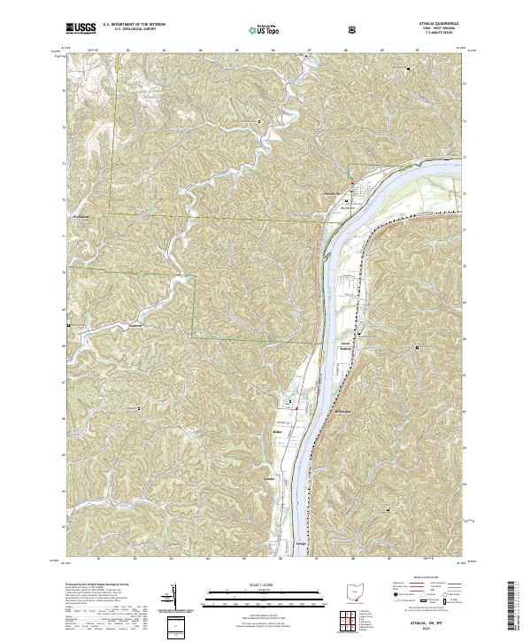 USGS Topographic Map – Athalia