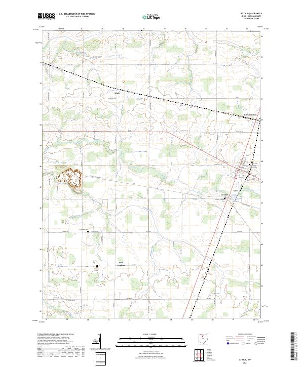 USGS Topographic Map – Attica