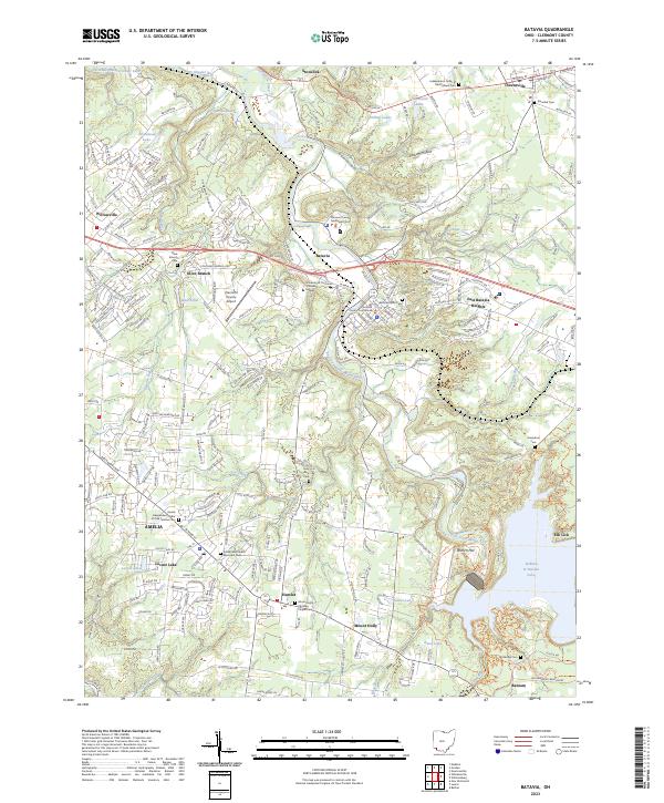 USGS Topographic Map – Batavia