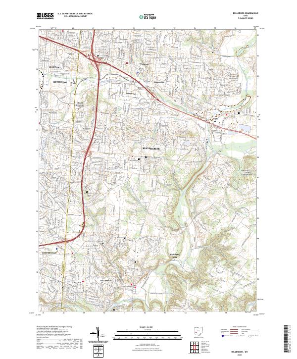 USGS Topographic Map – Bellbrook